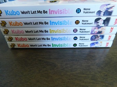 Kubo Won't Let Me be Invisible Manga Vol. 8-12 Nene Yukimori Lot of 5 Viz Books