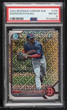 2022 Bowman Chrome Prospects Mega Box Mojo Refractor Eddinson Paulino PSA 8 04cw