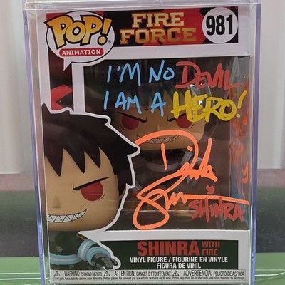 Funko Pop! Animation Fire Force Shinra with Fire #981 Signed Vinyl Figure