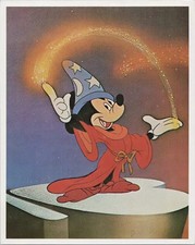 Mickey Mouse Fantasia The Apprentice 1980'S  8x10 PRINT PHOTO