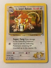 Lt. Surge's Raticate 51/132 Uncommon Gym Heroes Pokemon Unlimited Near Mint on eBay