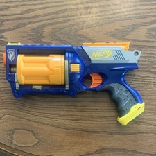 NERF N-Strike Maverick REV-6 Dart Blaster Blue/Gray/Orange/Yellow 6 Darts