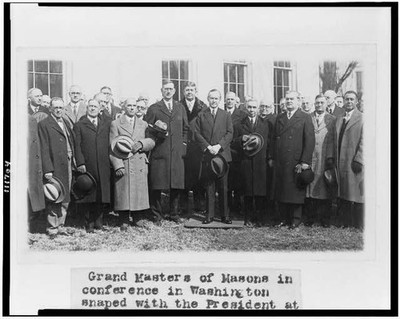 Grand Masters,Masons,conference,Calvin Coolidge,White House,Washington DC,1929