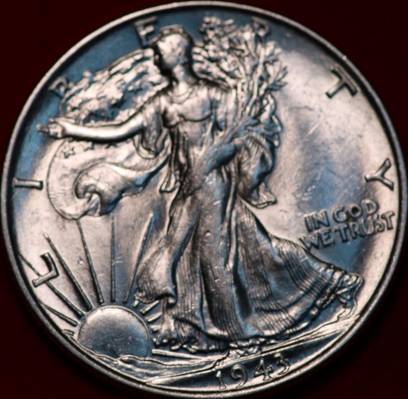 Uncirculated 1943 Philadelphia Mint Silver Walking Liberty Half