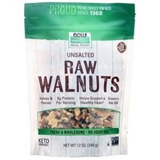 Now Raw Walnuts Unsalted 12 oz
