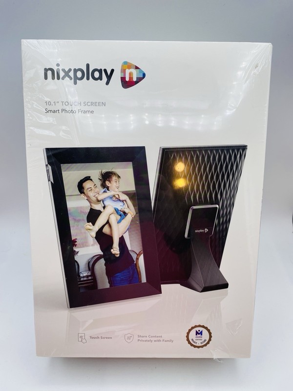 Nixplay - Smart Photo Frame 10.1-inch Touch Screen - Black/Silver New In Box