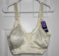 Classic Bali Double Support Wireless Bra 42DD Cream 3820 NWT