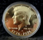 1776-1976-SILVER BICENTENNIAL KENNEDY HALF DOLLAR. HIGHGRADE PROOF. #2909.