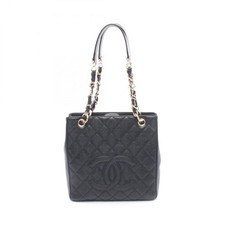CHANEL Matelass PST Tote Bag Leather Calf (Cow Leather) Ladies Black Used from J