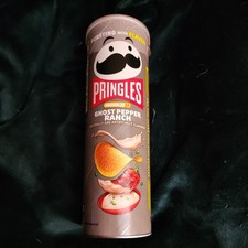 2 Pringles Medium Ghost Pepper Ranch Potato Chip 5.2oz Can RARE Discountinued