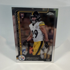 Topps 2025 Chrome Rookie Sebastian Castro #370 Pittsburgh Steelers NFL