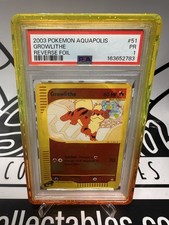 Growlithe [Reverse Holo] #51/147 Pokemon Aquapolis 2003 PSA 1 POP 3! on eBay