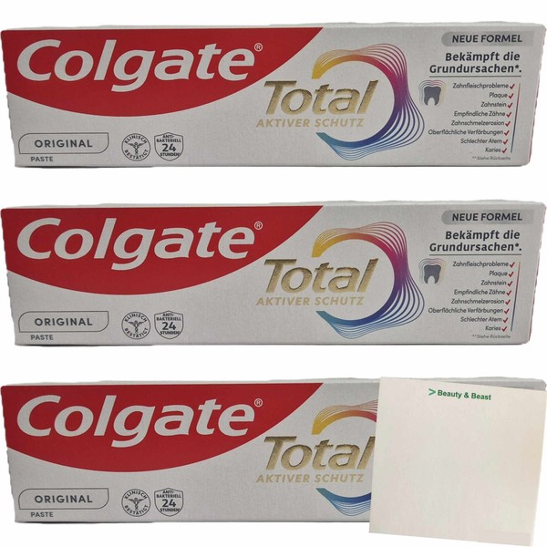 Colgate Total Original Zahncreme 3Er Pack 3X75Ml Tube Usy Block-image