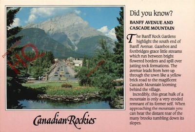 Ansichtskarte: Kanadische Rocky Mountains, Banff Avenue und Cascade Mountain