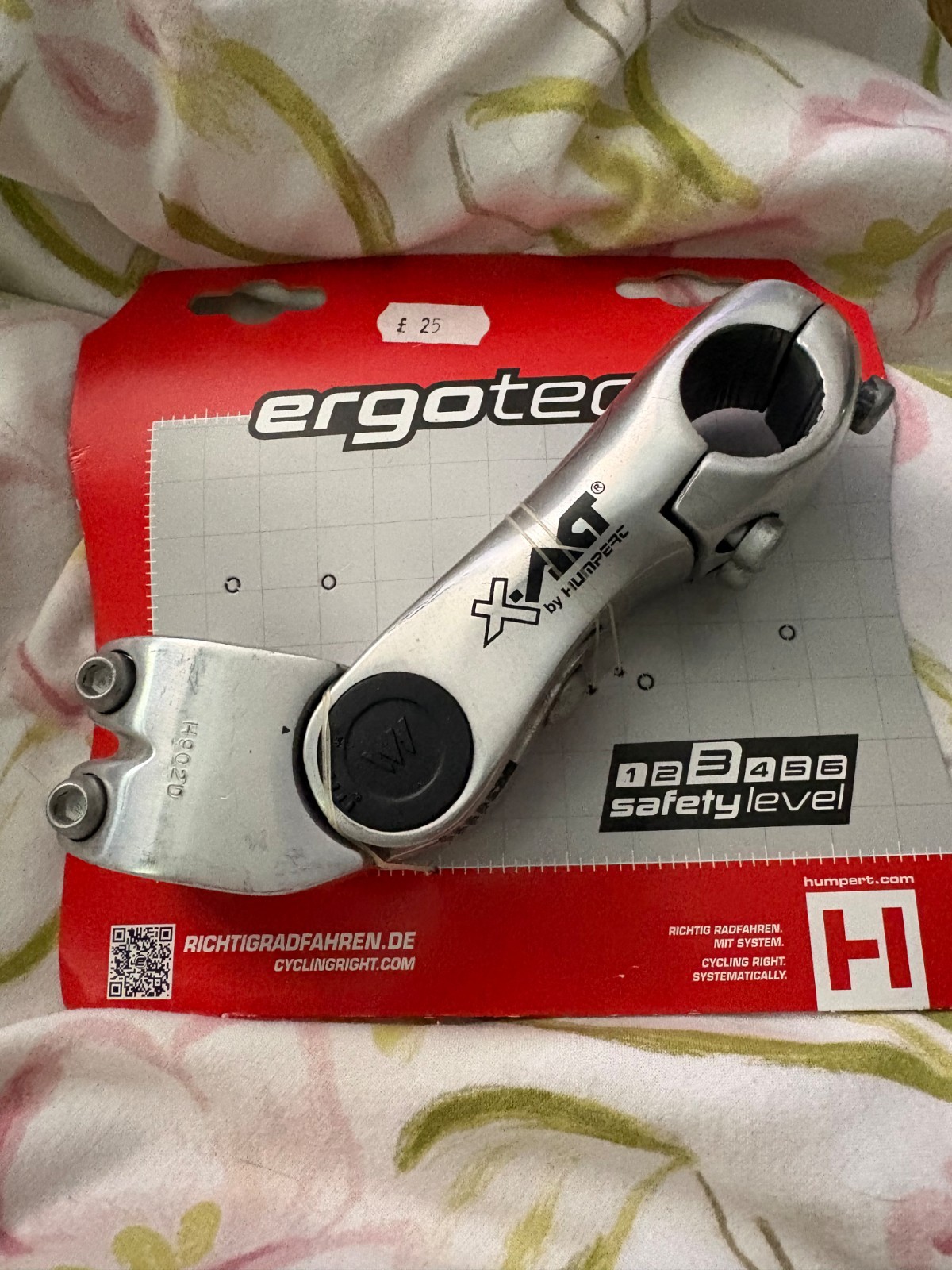 ERGOTEC KOBRA VARIO A-HEAD STEM SILVER 28.6/25.4, 120MM - BRAND NEW - UK SELLER