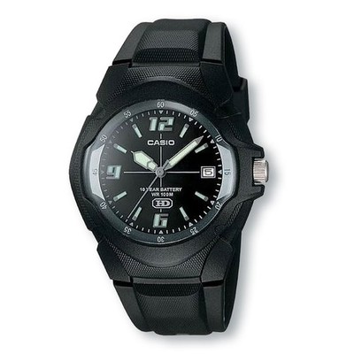 CASIO MW600F-1AV Enticer Analog Watch, Black Dial