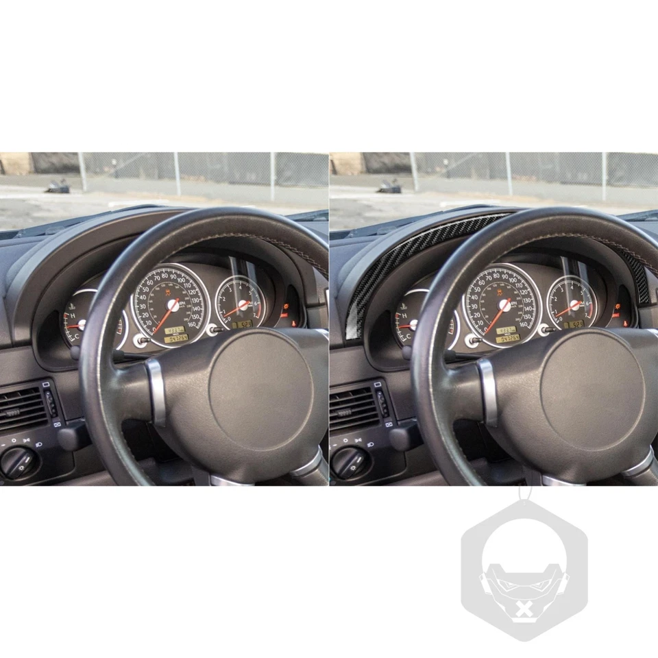 Painel de fibra de carbono real acabamento de tampa de velocímetro para Chrysler Crossfire 03-08 - Imagem 4 de 4