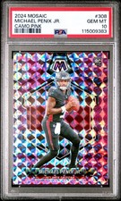 2024 Panini Mosaic Michael Penix Jr Camo Pink Prizm #308 PSA 10 Gem Mint