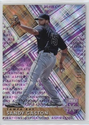 2019 Panini Elite Extra Edition Aspirations Purple 57/250 Sandy Gaston #161 0q3