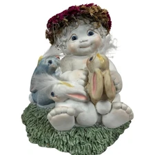 Vtg Dreamsicles "Springtime Friends" Angel Cherub #11554 Signed Kristin 2000 3"H