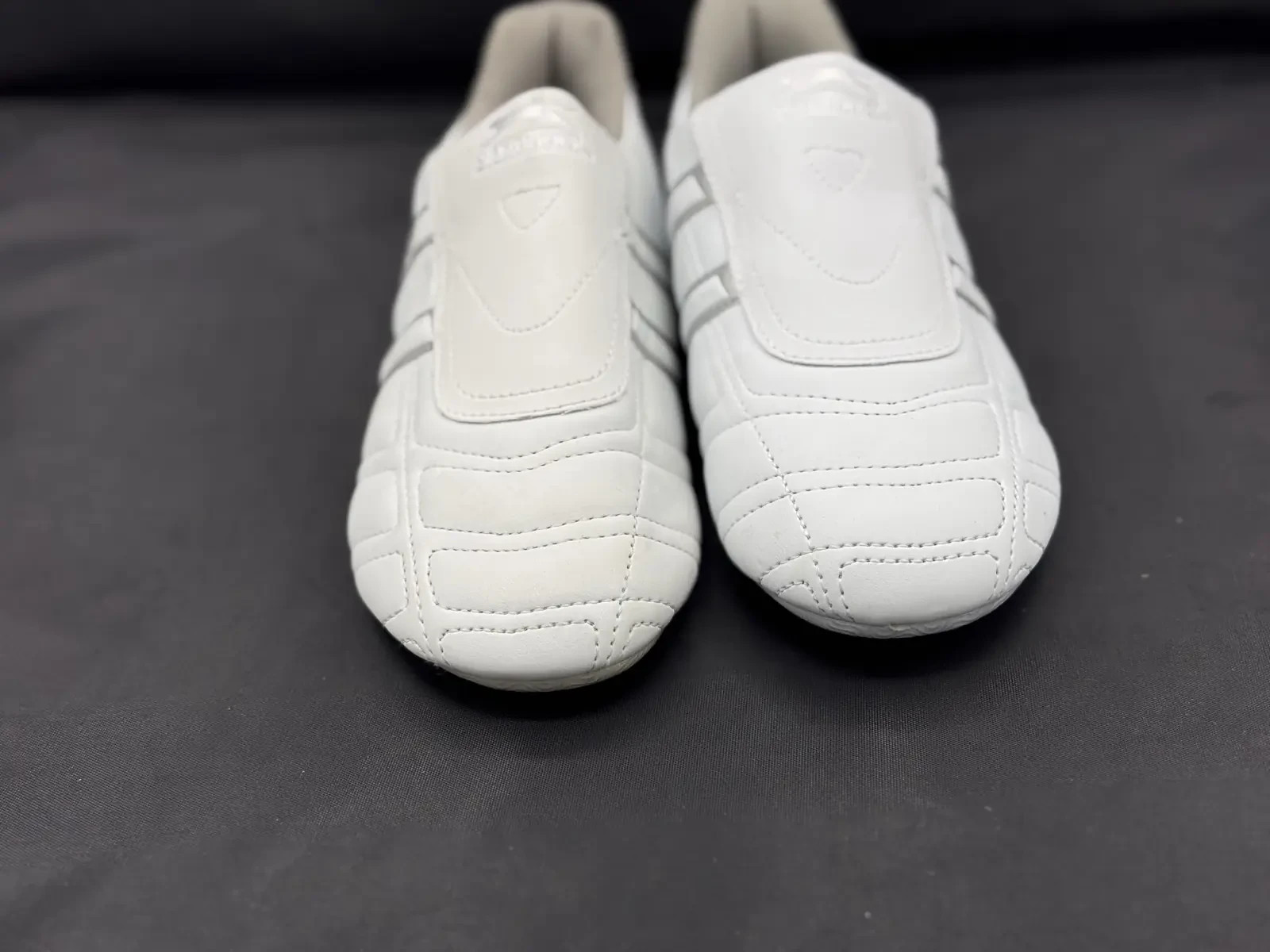 Slazenger Ash Strap Womens Trainers UK 3 White Silver Hoop & Loop Casual Shoes image 2