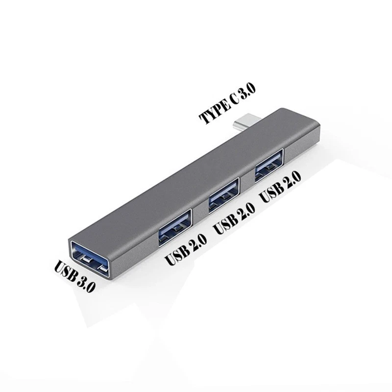 2pcs USB C to USB Hub 4 Ports, Multiport Adapter, USB 3.0 Port Type C Docking US
