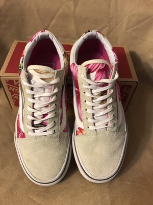 cream floral vans
