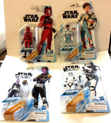 Star Wars: Resistance Animated Series Action Figures, LOT of 4, Torra Doza +3