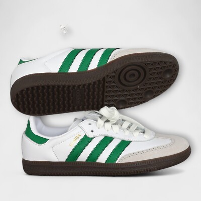 adidas gazelle silver green womens adidas Women's Samba OG Off White / Earth Strata main image 0