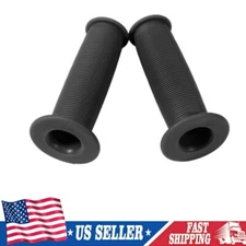 1 Pair 22mm Motocycle Anti-Slip Soft Rubber Handlebar Hand Grip Cover Black