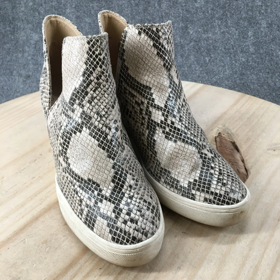 Mia Botas Mujer 8M Kate Corte Botines Beige Imitación Cuero Piel de Serpiente Foto 3 de 4