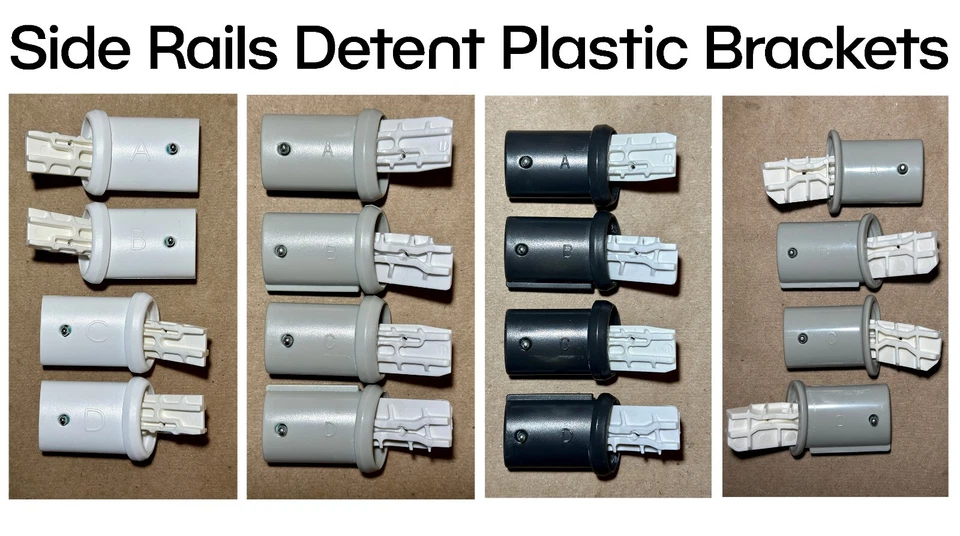 Soportes de conexión de riel de repuesto MamaRoo A-C B-D tapas de plástico 4 piezas para mamá Foto 3 de 3