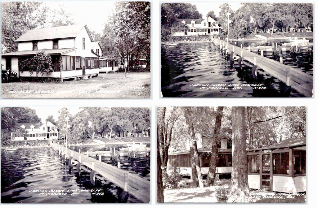 MCFARLAND WI LAKE WAUBESA LARSON BEACH RPPC wisconsin boats 4 lot eBay