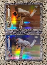Jon Lester 2020 Topps Chrome Baseball Sepia Refractor & base Refractor Cubs