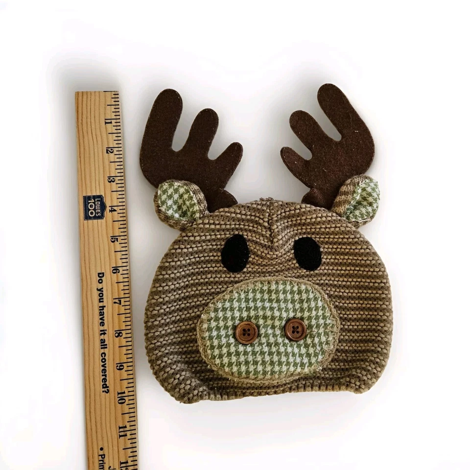 Gorro de Animal de Alce para Bebé Bebé Mud Pie Toboggan Knit Foto 3 de 4