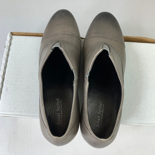 Josef Seibel Womens Shootie Taupe Grey Slip-On Heeled Ankle Boots Shoe Sz 6.5/37 - Picture 7 of 11