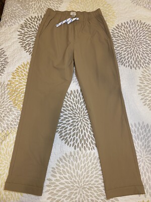 Boys Crew Cuts by J Crew Active Khakis Pants Tan Size 14 Lightweight Drawstring