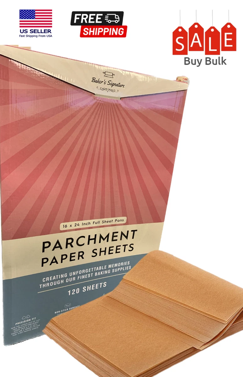 120 Sheets Parchment Paper Full Sheet Pan 16 x 24 Inch Baking Sheets  Non-stick