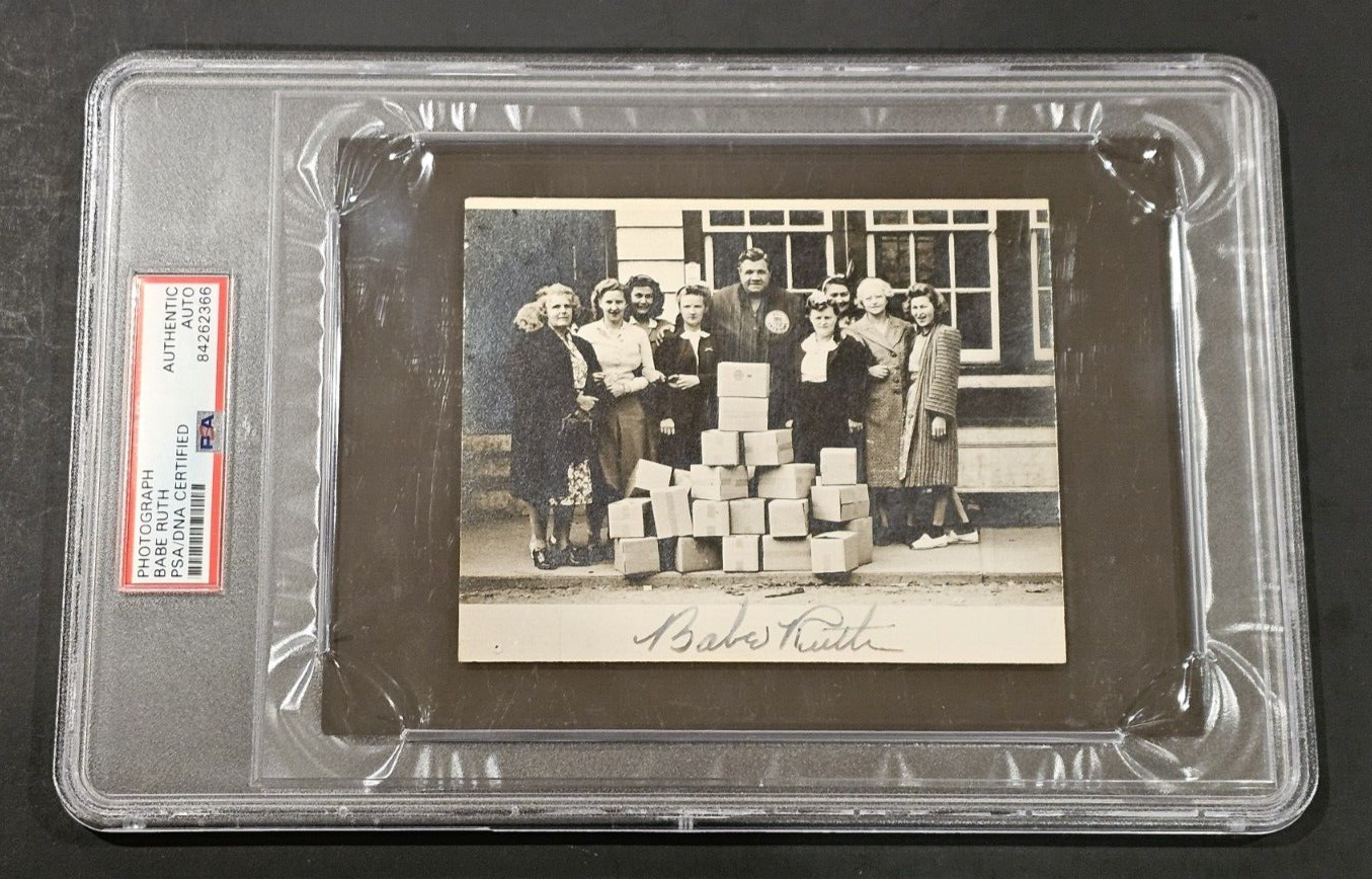 Babe Ruth Autographed Signed New York Yankees Rare 1934 Photograph-TOUR of JAPAN-HOF--PSA 