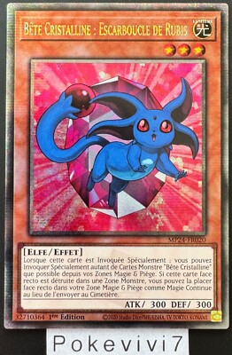 Yu-Gi-Oh! Karte KRISTALLINE BEAST: RUBIN KNECHT MP24-FR020 QCSR NEU