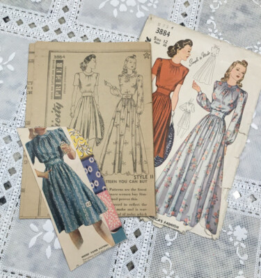 Vintage 1940s simplicity day / evening dress pattern size 12 (Rare Find!) |  eBay