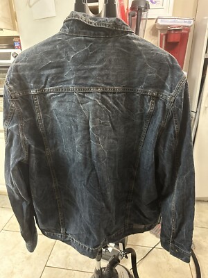 VINTAGE Sean John Denim Jacket Adult XL Black Button Up Streetwear