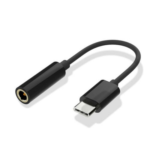USB-C Type-C zu 3,5 mm AUX Klinke Adapter Kopfhörer Buchse Kabel schwarz Huawei - Picture 4 of 7
