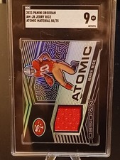 2021 Obsidian Jerry Rice Atomic Material SGC 9 #55/75 Player Worn 49ers The GOAT