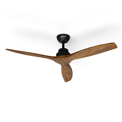 Deckenventilator 52'' Fernbedienung Echtholz App 6 Geschwindigkeit 3 Rotorblatt 