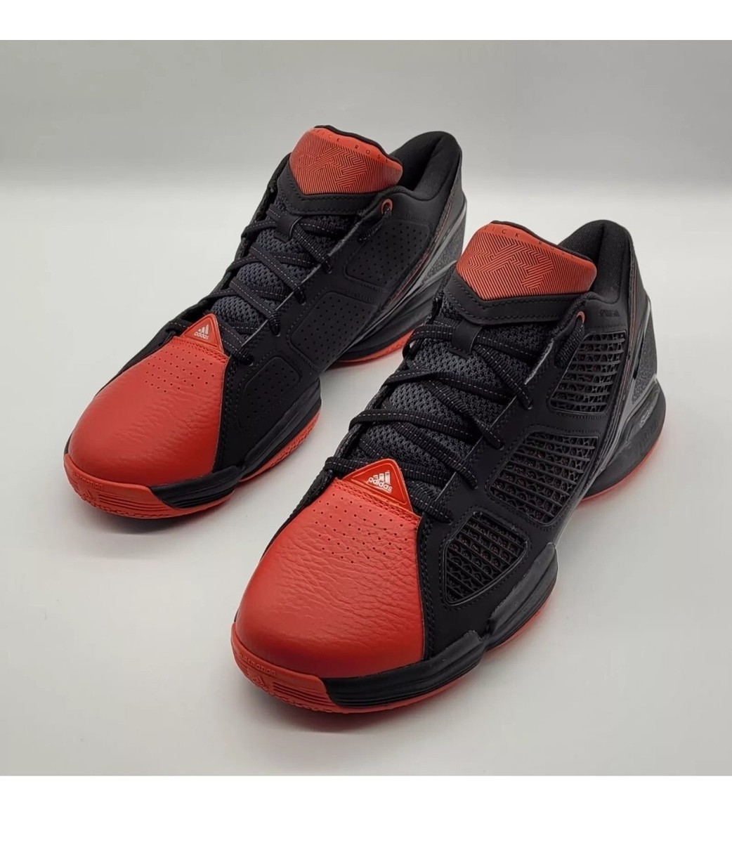 Adidas Sz 9 Adizero Rose 1 low Restomod Black Red Basketball
