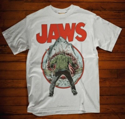 Jaws Shirt White Cotton Full Size S To 5XL Shirt  PP2161