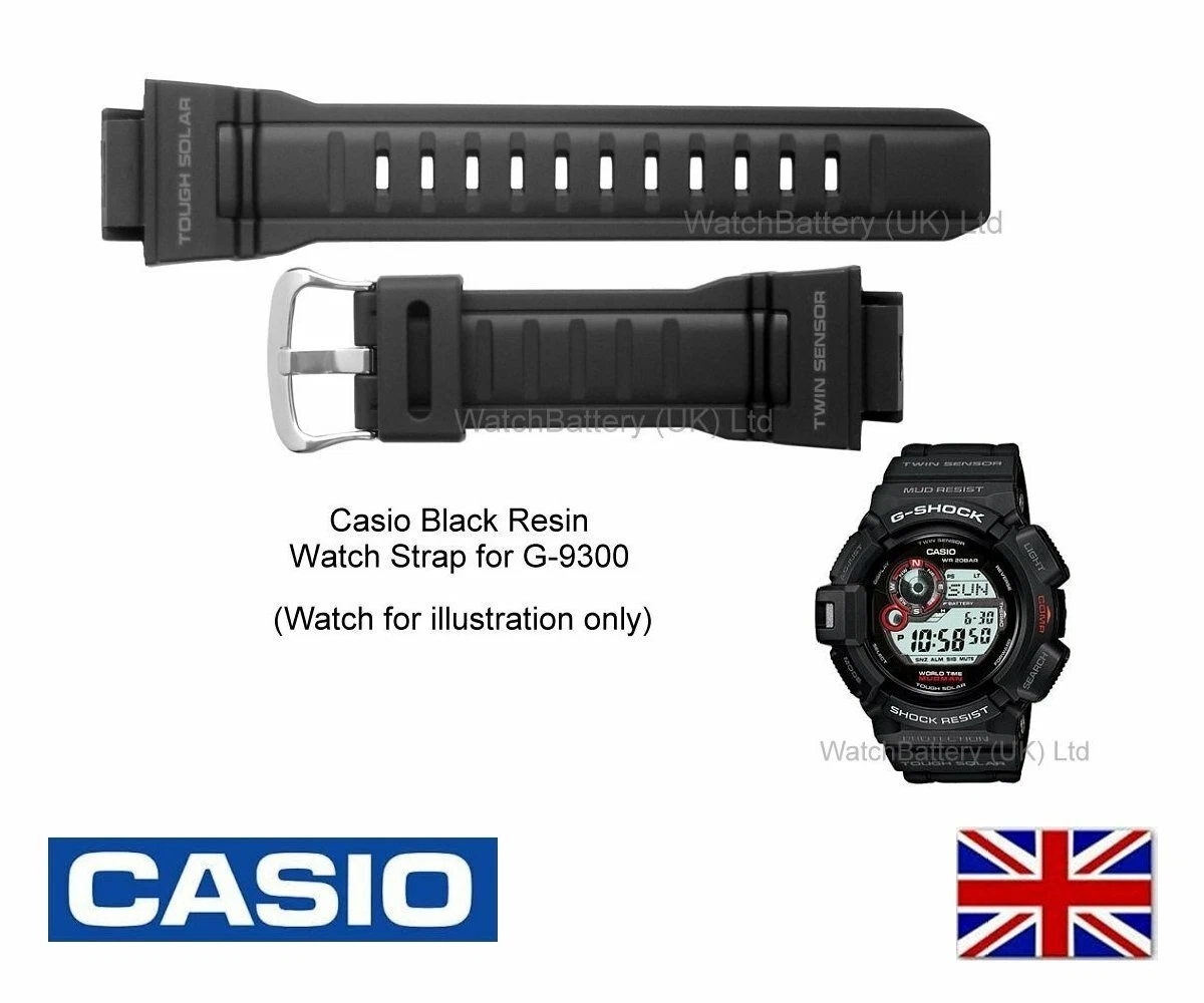 G-9300 Casio Watch Strap Band for G-9300, G9300, G 9300 Mudman G-Shock - Black