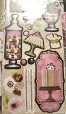 Bo Bunny Chipboard Stickers 6"X12" Sheets SWEET MOMENTS 20415688