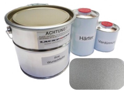 5 Liter Set 2K Car Paint Mc 274 Path Grey Metallic No Clear Varnish Lackpoint